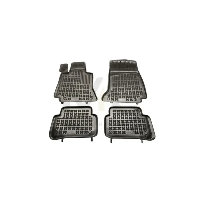 REZAW PLAST 201723 Floor mat set suitable for MERCEDES-BENZ E-Class Saloon (W213) Elastomer, Front and Rear, Black