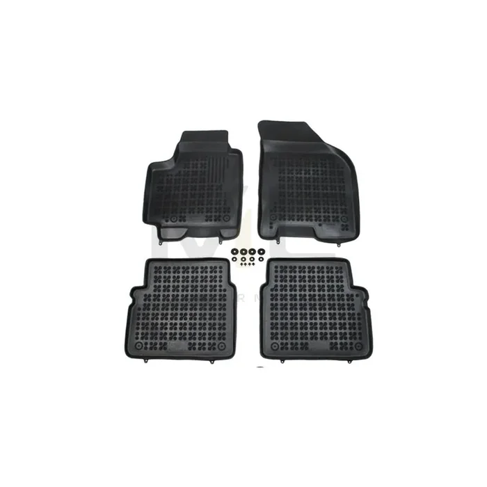 REZAW PLAST 202101 Floor mat set Elastomer, Front and Rear, Black