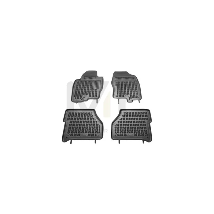 REZAW PLAST Tailored 201803 Floor mat set for NISSAN NP300 Navara Pickup (D40) Elastomer, Front and Rear, Quantity 4, Black