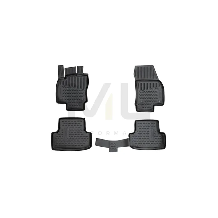 RIDEX 215A0903 Floor mat set for SEAT Ateca (KH7) Elastomer, Front and Rear, Black (LHD)