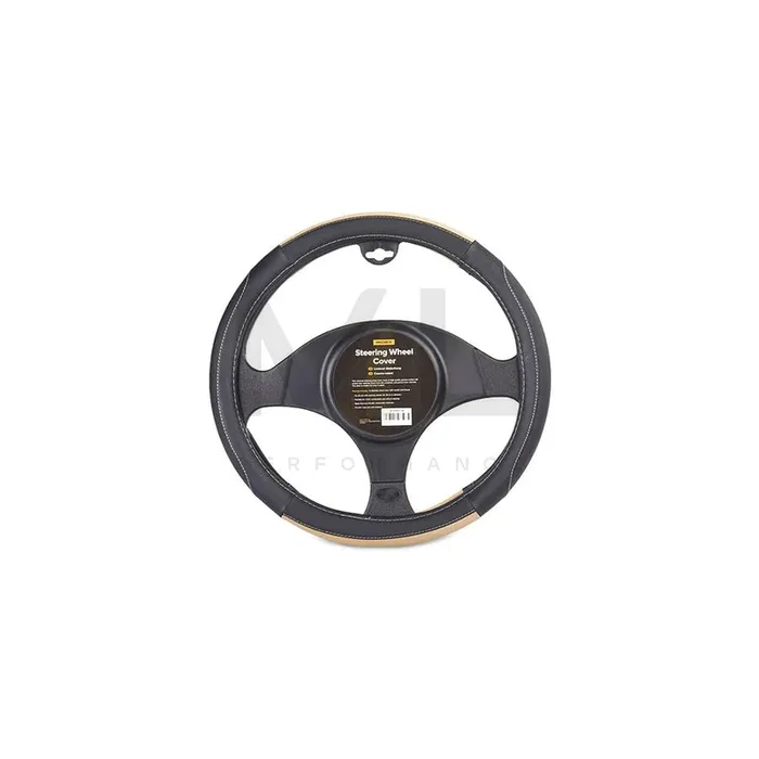 RIDEX 4791A0134 Steering wheel cover Beige, Black, Ø 37-39cm