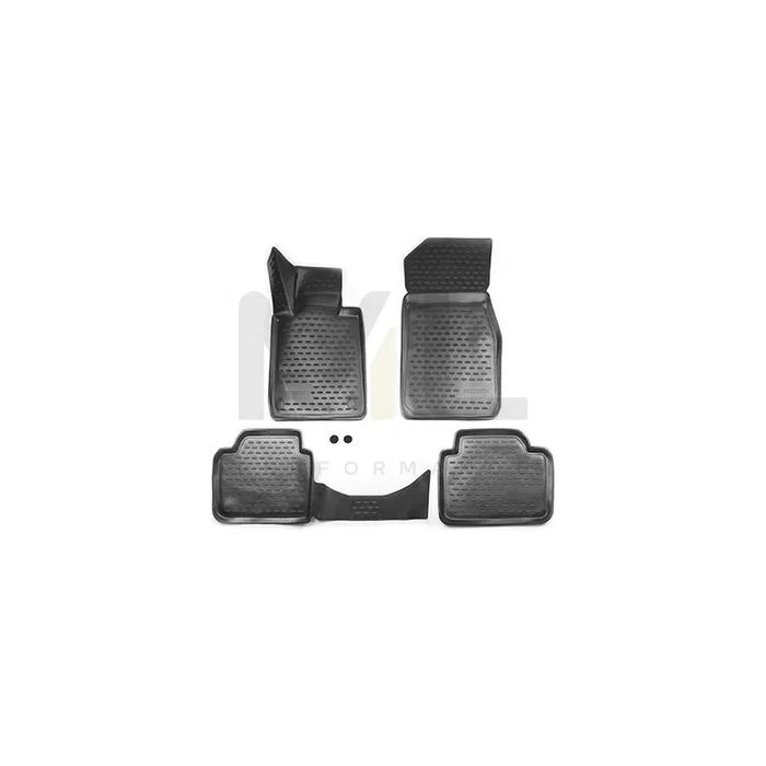 RIDEX Tailored 215A0011 Floor mat set Elastomer, Front and Rear, Quantity 4, Black