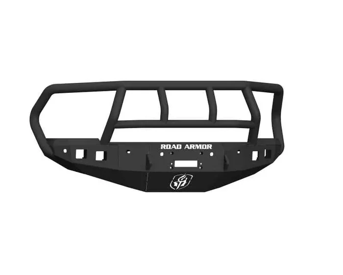 Road Armor 16-18 Ram 2500 Stealth Front Winch Bumper w/Titan II Guard/6 Sensor Holes – Tex Blk