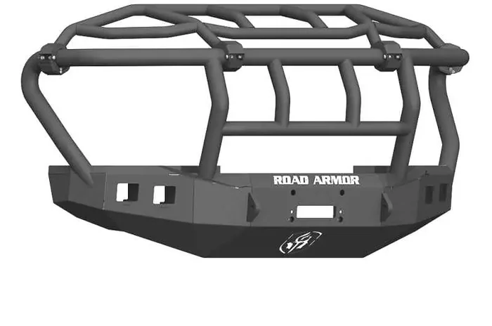 Road Armor 17-20 Ford F-250 Stealth Wide Fender Front Winch Bumper w/Intimidator Guard – Tex Blk