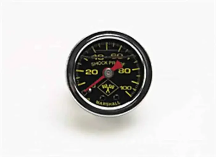 Russell Performance 100 psi fuel pressure gauge black face chrome case (Liquid-filled)