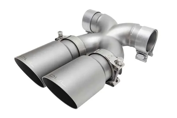 SOUL 13-16 Porsche 987.2 / 981 Cayman / Boxster Bolt-On X-Pipe w/ Tips – Slash Cut Sig Satin Tips