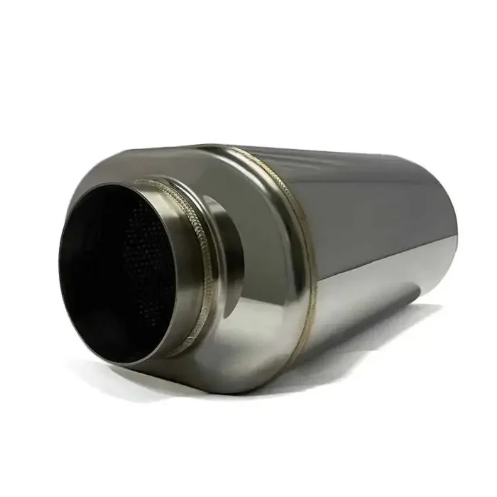 Stainless Bros 304 SS 4in x 17.0in OAL Oval Muffler – Polished Finish