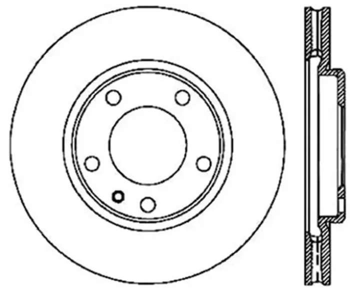 StopTech 89 BMW 525i Drilled Left Front Rotor