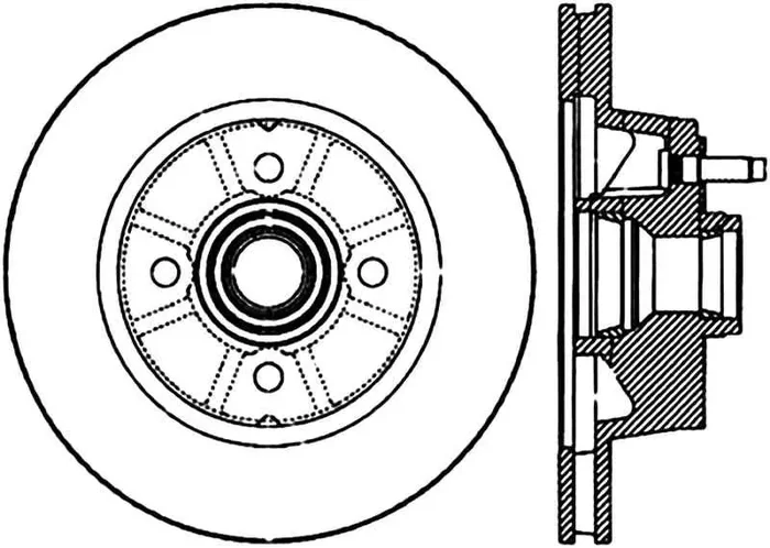 StopTech Power Slot 1993 Ford Mustang SVT Cobra/ SVT Cobra R Front Right Slotted Cryo Rotor