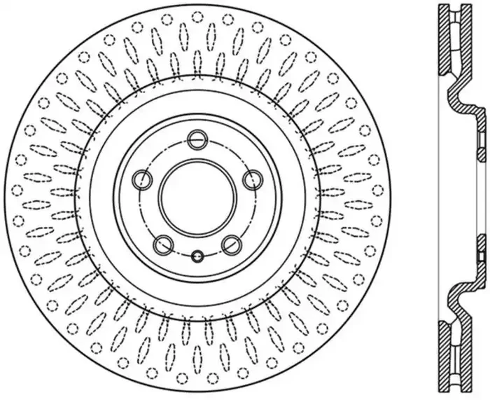 StopTech Premium High Carbon 13-14 Ford Mustang/Shelby GT500 Left Front Disc Slotted Brake Rotor