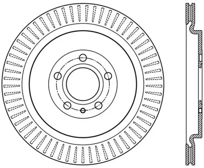 StopTech Premium High Carbon 13-14 Ford Mustang/Shelby GT500 Left Rear Disc Slotted Brake Rotor