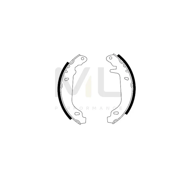 TEXTAR 91037400 Brake Shoe Set without handbrake lever, with accessories
