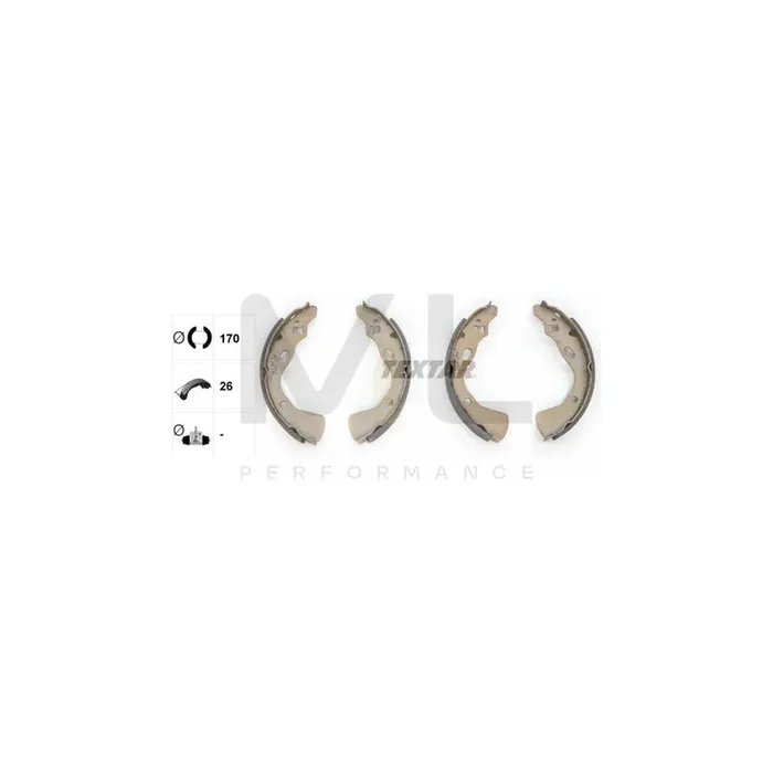 TEXTAR 91039700 Brake Shoe Set without handbrake lever