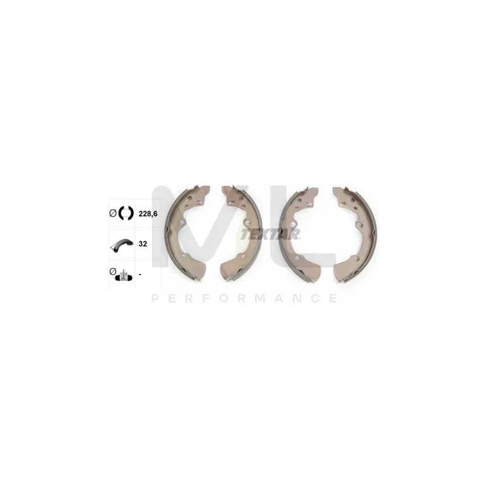 TEXTAR 91040000 Brake Shoe Set without handbrake lever