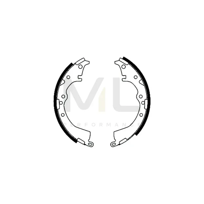 TEXTAR 91041600 Brake Shoe Set without handbrake lever