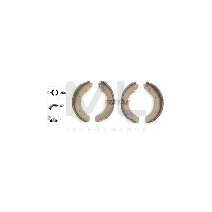TEXTAR 91044300 Brake Shoe Set without handbrake lever