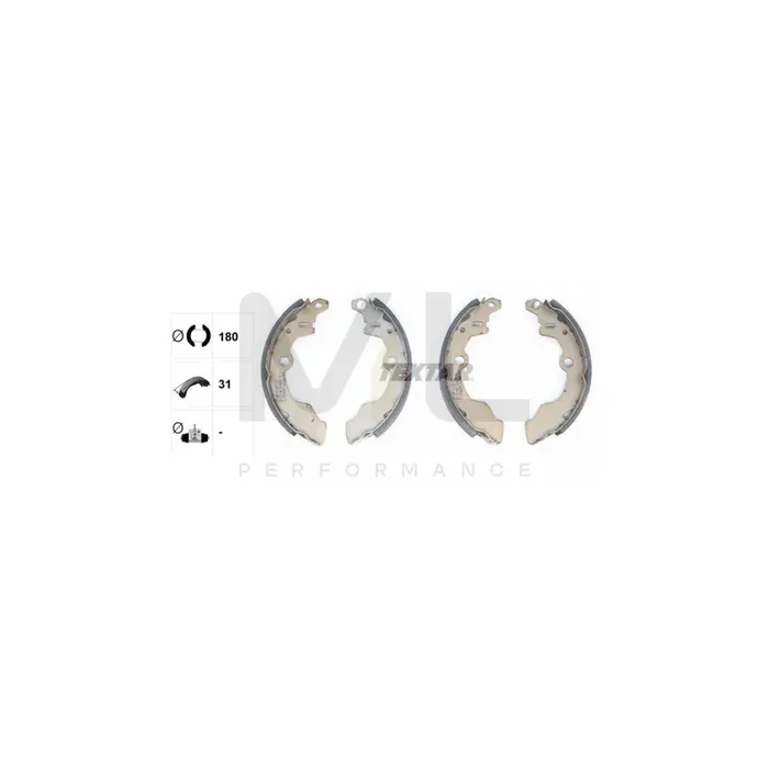 TEXTAR 91046800 Brake Shoe Set for SUZUKI Alto II (CA71) without handbrake lever