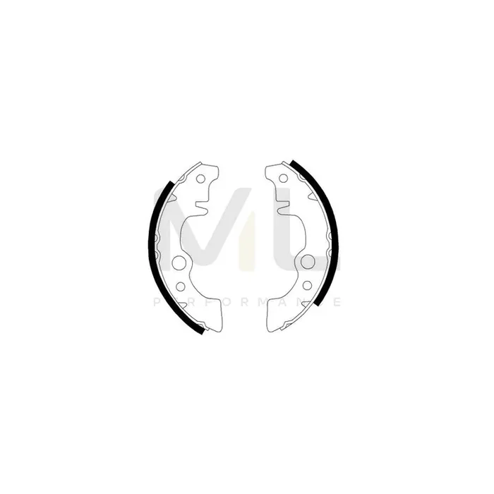 TEXTAR 91049800 Brake Shoe Set without handbrake lever