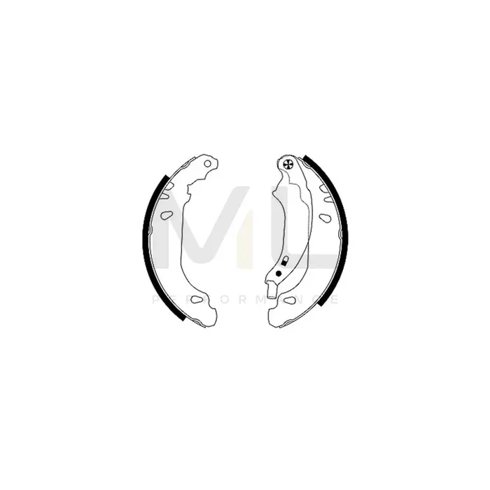 TEXTAR 91053800 Brake Shoe Set for PEUGEOT 206 with handbrake lever