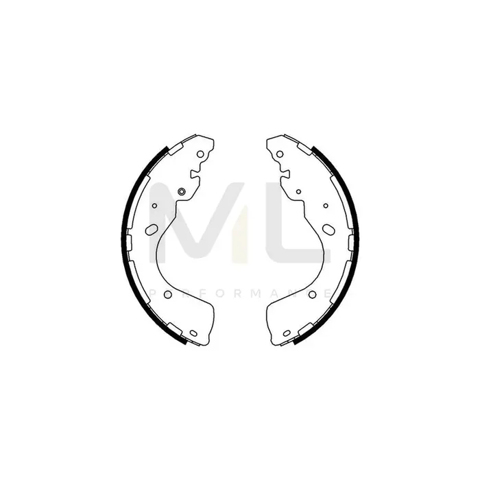 TEXTAR 91076600 Brake Shoe Set without handbrake lever