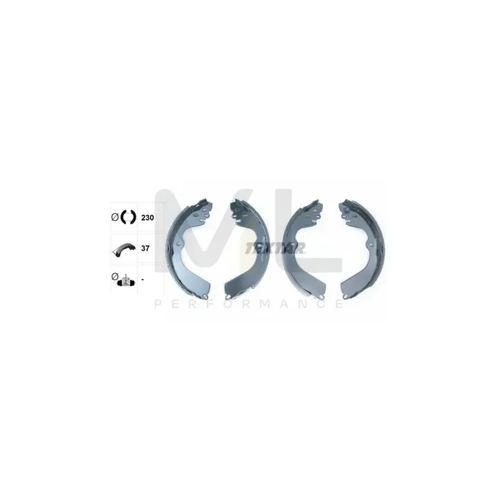 TEXTAR 91078400 Brake Shoe Set without handbrake lever