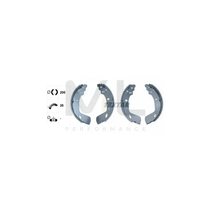 TEXTAR 91082200 Brake Shoe Set for SUZUKI Swift IV Hatchback (FZ, NZ) without handbrake lever
