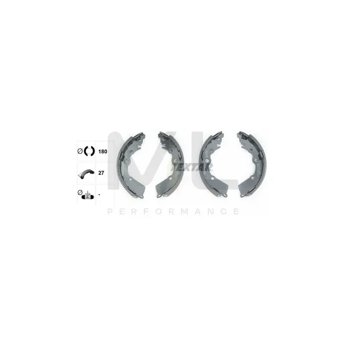 TEXTAR 91083000 Brake Shoe Set for KIA PICANTO without handbrake lever