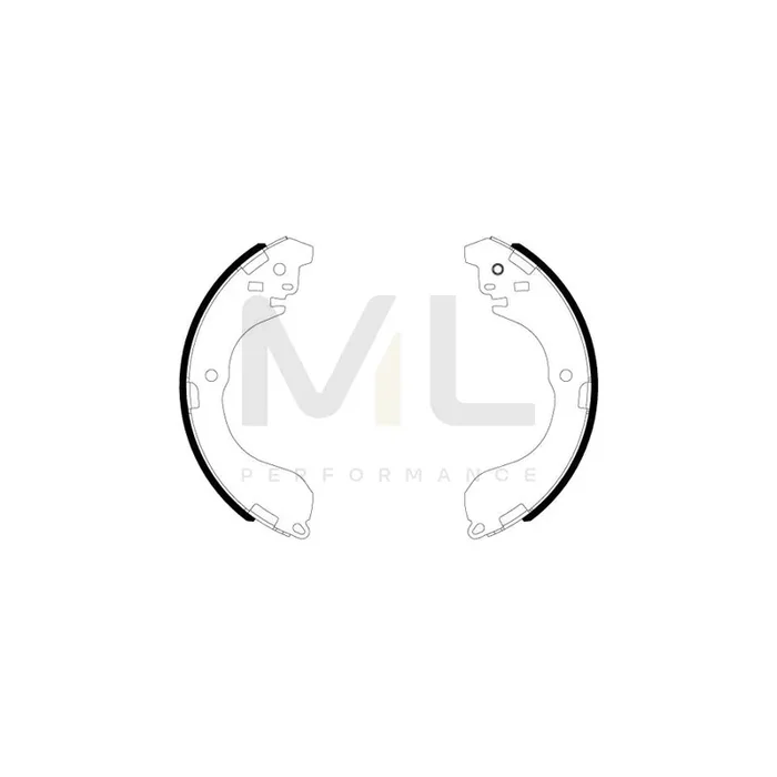 TEXTAR 91085800 Brake Shoe Set without handbrake lever