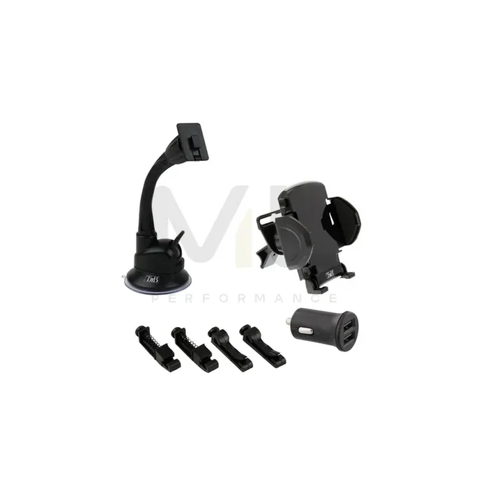 TnB 8685 Car phone holder with ball joint, with charger, cigarette lighter, windscreen, universal 360°°