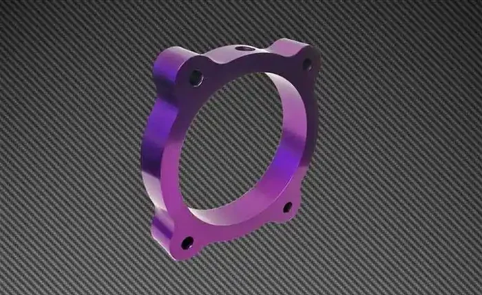 Torque Solution Throttle Body Spacer (Purple) Hyundai Genesis V6 3.8L 2013+