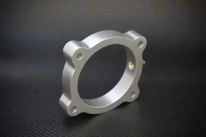 Torque Solution Throttle Body Spacer (Silver) Hyundai Genesis V6 3.8L 2013+