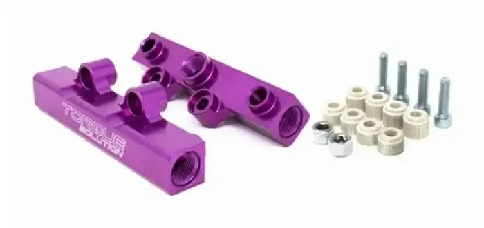 Torque Solution Top Feed Fuel Rails 02-14 Subaru WRX / 07-18 STI – Purple