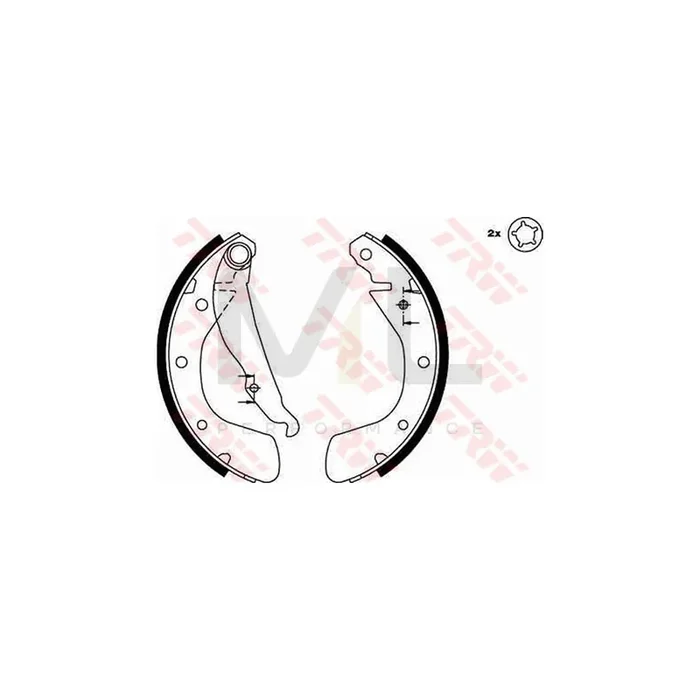 TRW GS8542 Brake Shoe Set