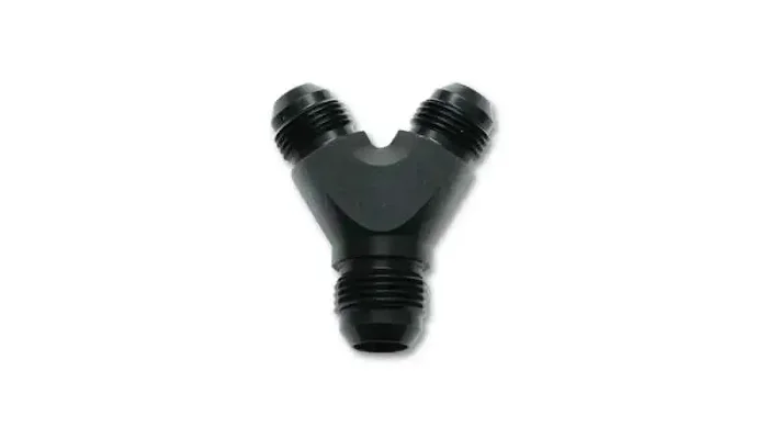 Vibrant -16AN x -16AN x 16AN Y-Adapter Fitting – Aluminum Black