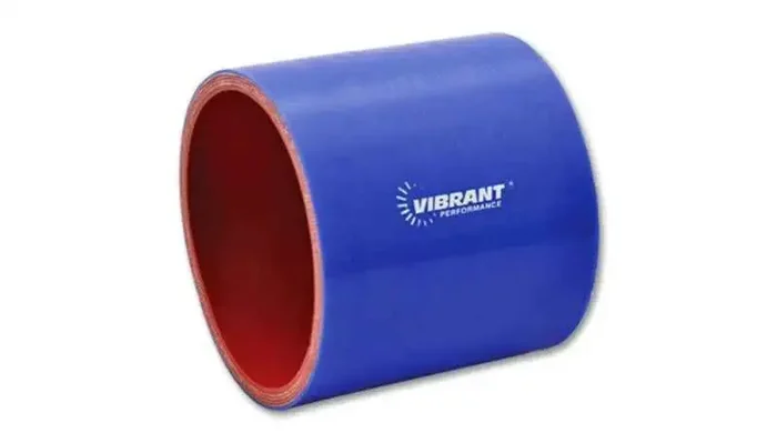 Vibrant 4 Ply Reinforced Silicone Straight Hose Coupling – 3in I.D. x 3in long (BLUE)