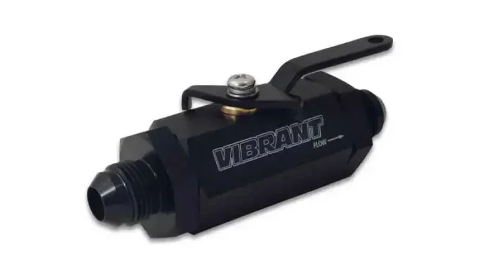 Vibrant -6AN to -6AN Male Shut Off Valve – Black