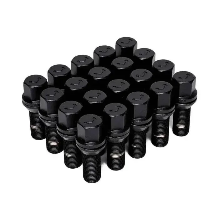 Vossen Lug Bolt – 14×1.5 – 30mm – 17mm Hex – Cone Seat – Black (Set of 20)