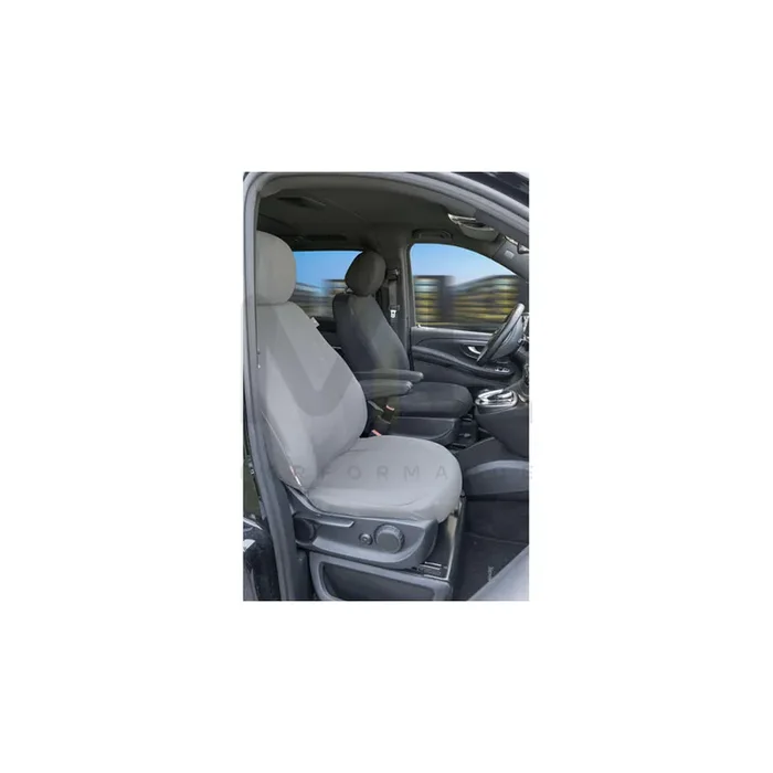 WALSER 10529 Car seat cover Grey, Polyester, Front