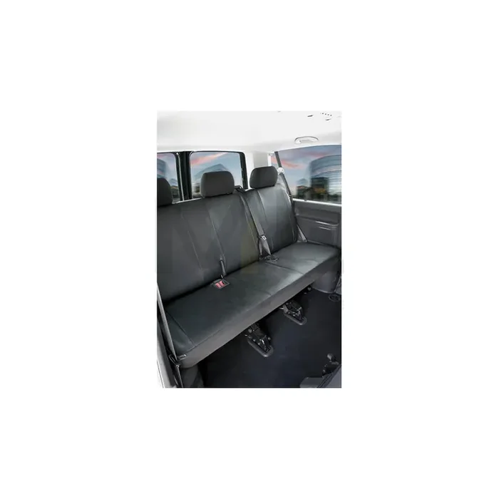 WALSER 11459 Car seat cover for VW TRANSPORTER Black, Leatherette, Polyester, Rear