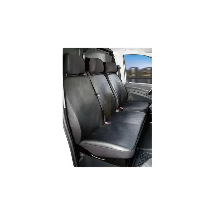 WALSER 11508 Car seat cover Black, Leatherette, Polyester, Front
