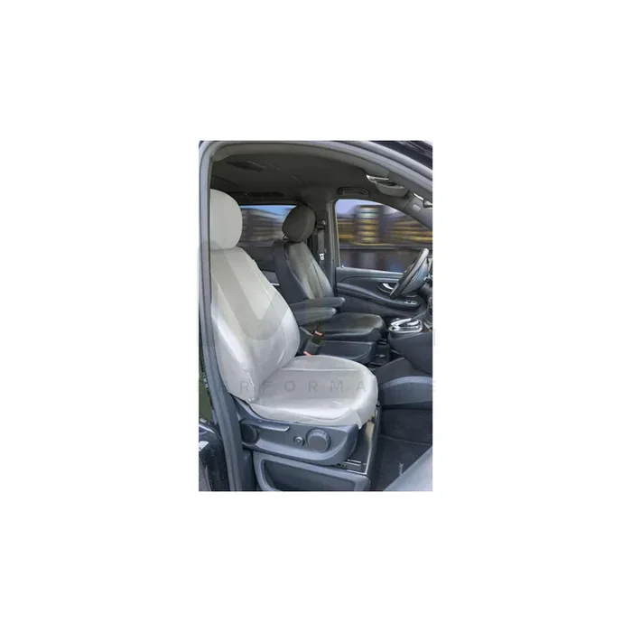 WALSER 11529 Car seat cover Black, Leatherette, Polyester, Front