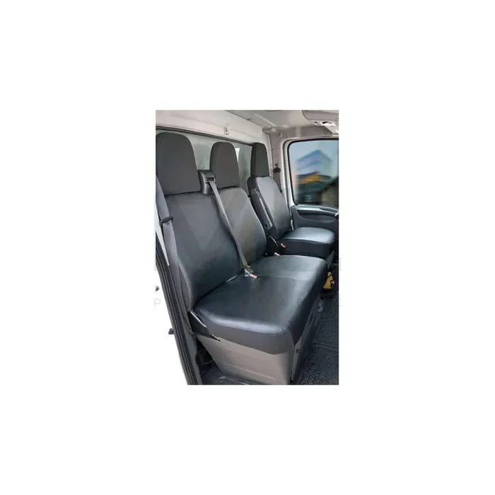WALSER 11538 Car seat cover for PEUGEOT BOXER Black, Leatherette, Polyester, Front
