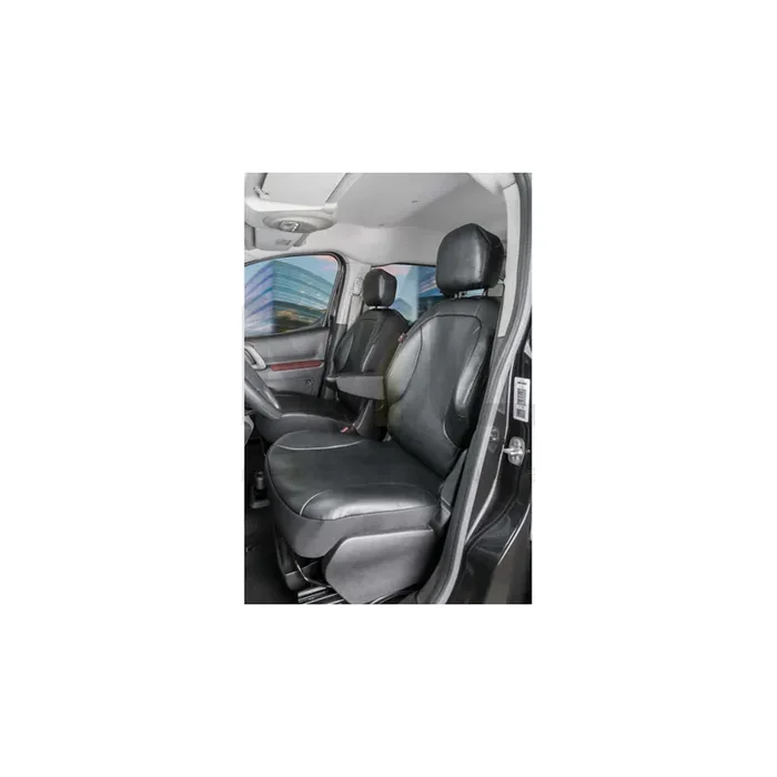 WALSER 11539 Car seat cover for PEUGEOT PARTNER Black, Leatherette, Polyester, Front
