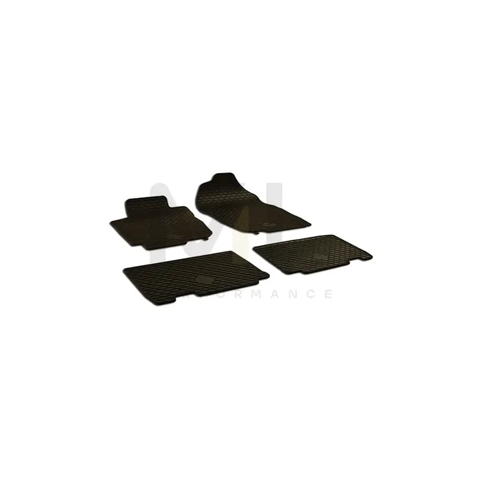 WALSER 50689 Floor mat set for TOYOTA RAV4 IV Off-Road (XA40) Elastomer, Front and Rear, Quantity 4, Black