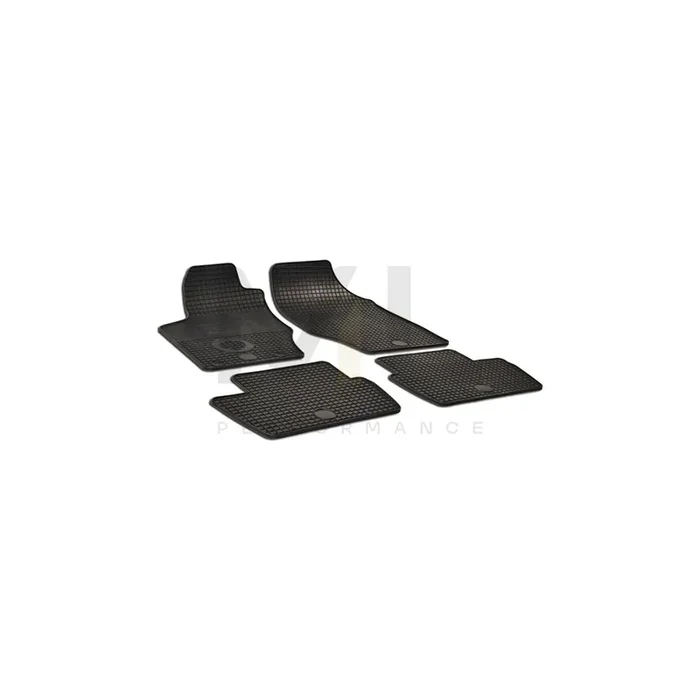 WALSER Tailored 50331 Floor mat set Elastomer, Front and Rear, Quantity 4, Black
