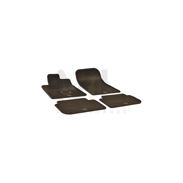 WALSER Tailored 50391 Floor mat set for PEUGEOT 407 Elastomer, Front and Rear, Quantity 4, Black