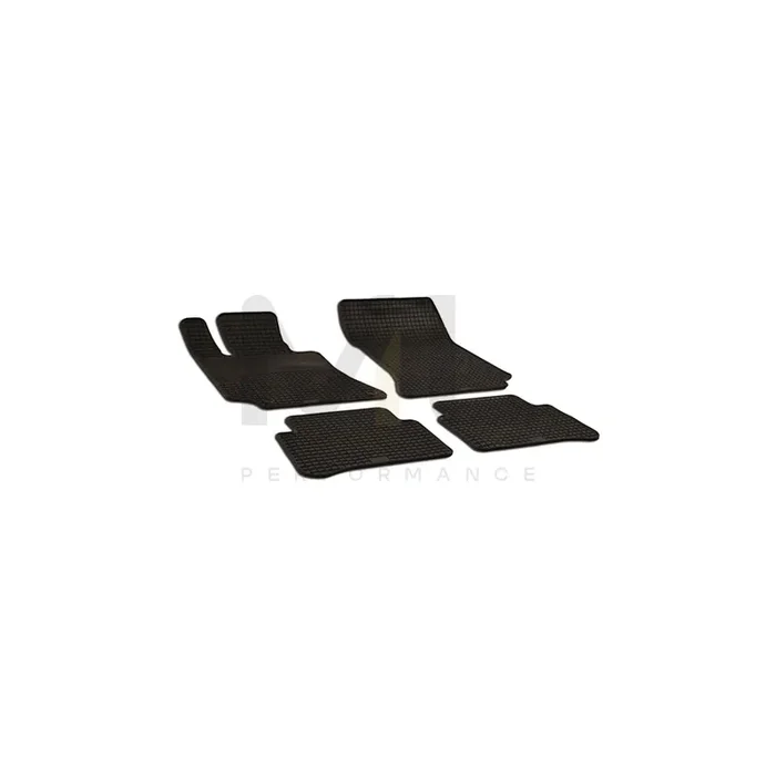 WALSER Tailored 50467 Floor mat set suitable for MERCEDES-BENZ E-Class Saloon (W212) Elastomer, Front and Rear, Quantity 4, Black