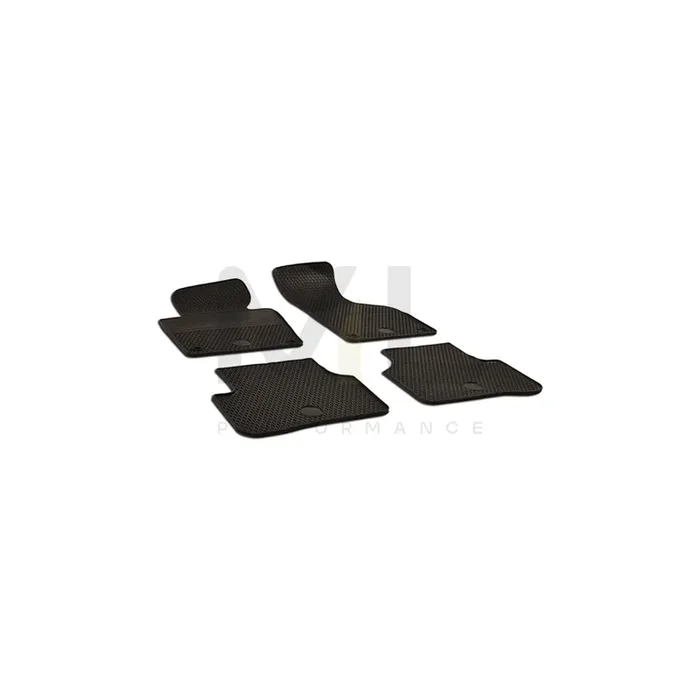 WALSER Tailored 50619 Floor mat set for VW PASSAT Elastomer, Front and Rear, Quantity 4, Black