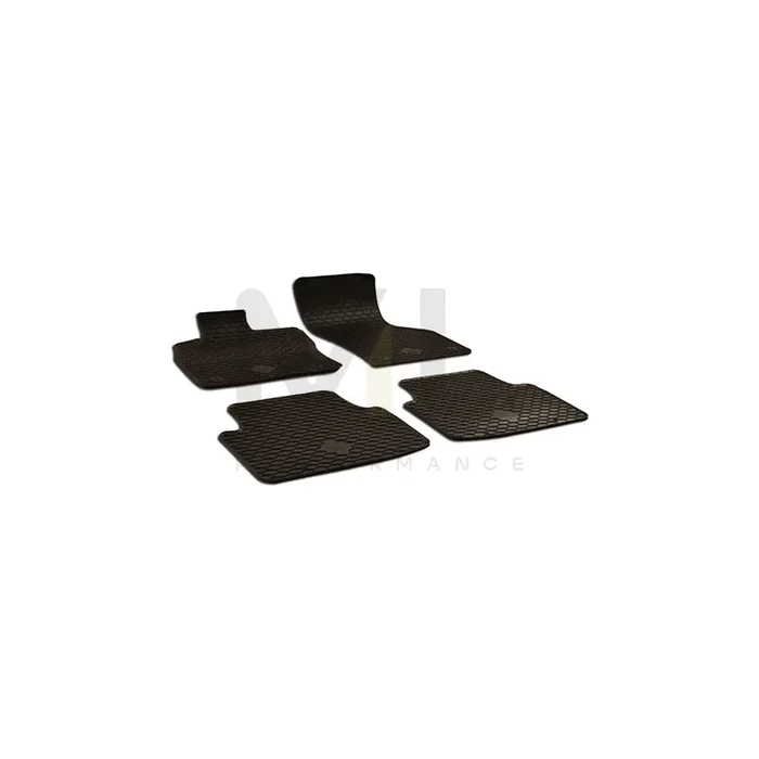 WALSER Tailored 50685 Floor mat set for SKODA OCTAVIA Elastomer, Front and Rear, Quantity 4, Black