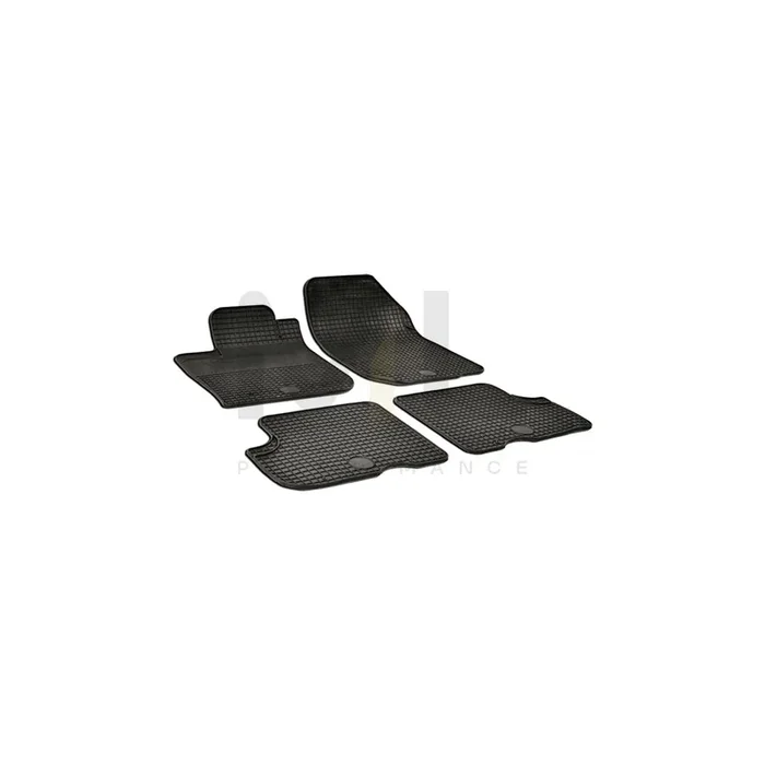 WALSER Tailored, Dacia 50303 Floor mat set Elastomer, Front and Rear, Quantity 4, Black